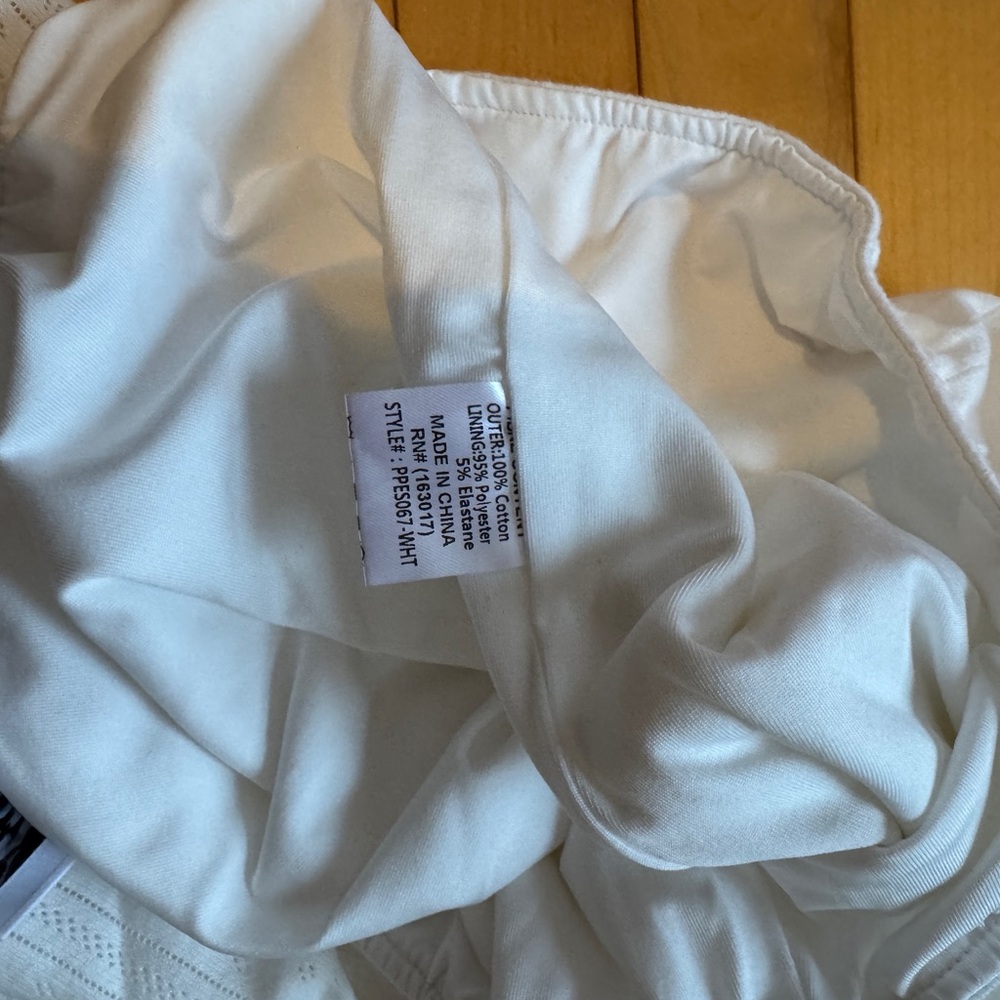 White Cotton Midi Skirt Set - Picture 7 of 9